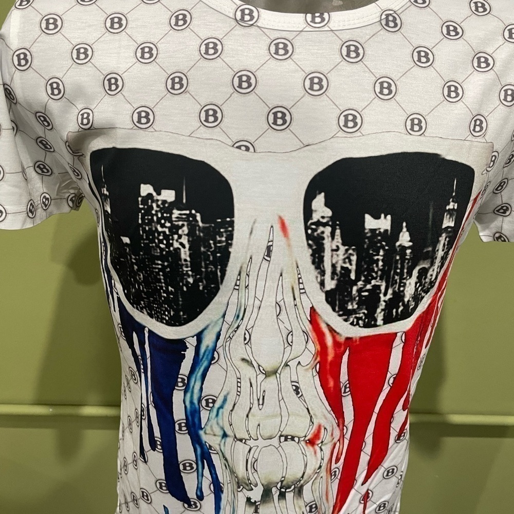 Barabas t-shirt crewneck white modern fit s/s - Picture 4 of 4